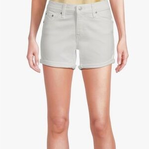 Levi's Women's White Mid-Length Jean Shorts